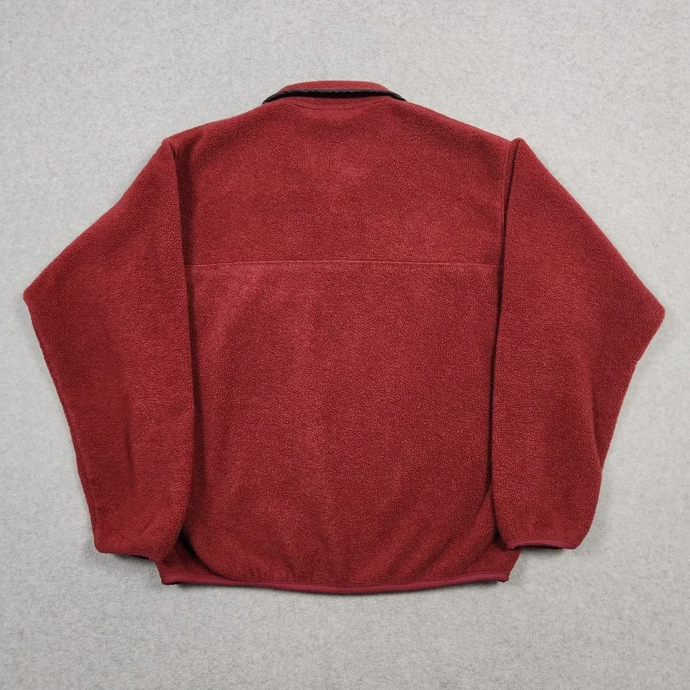 Vintage Patagonia Synchilla Mens Medium Red Pullover Snap T Fleece 90s